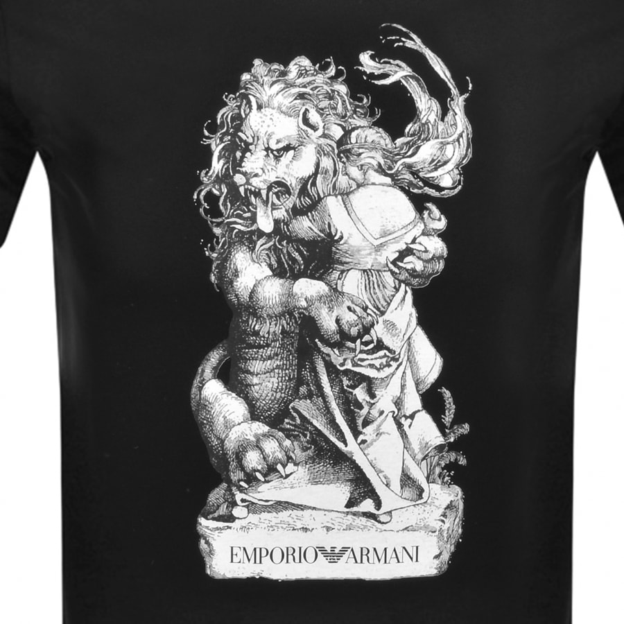 Alternative Image for ProductEmporio Armani Crew Neck Logo T Shirt Black3